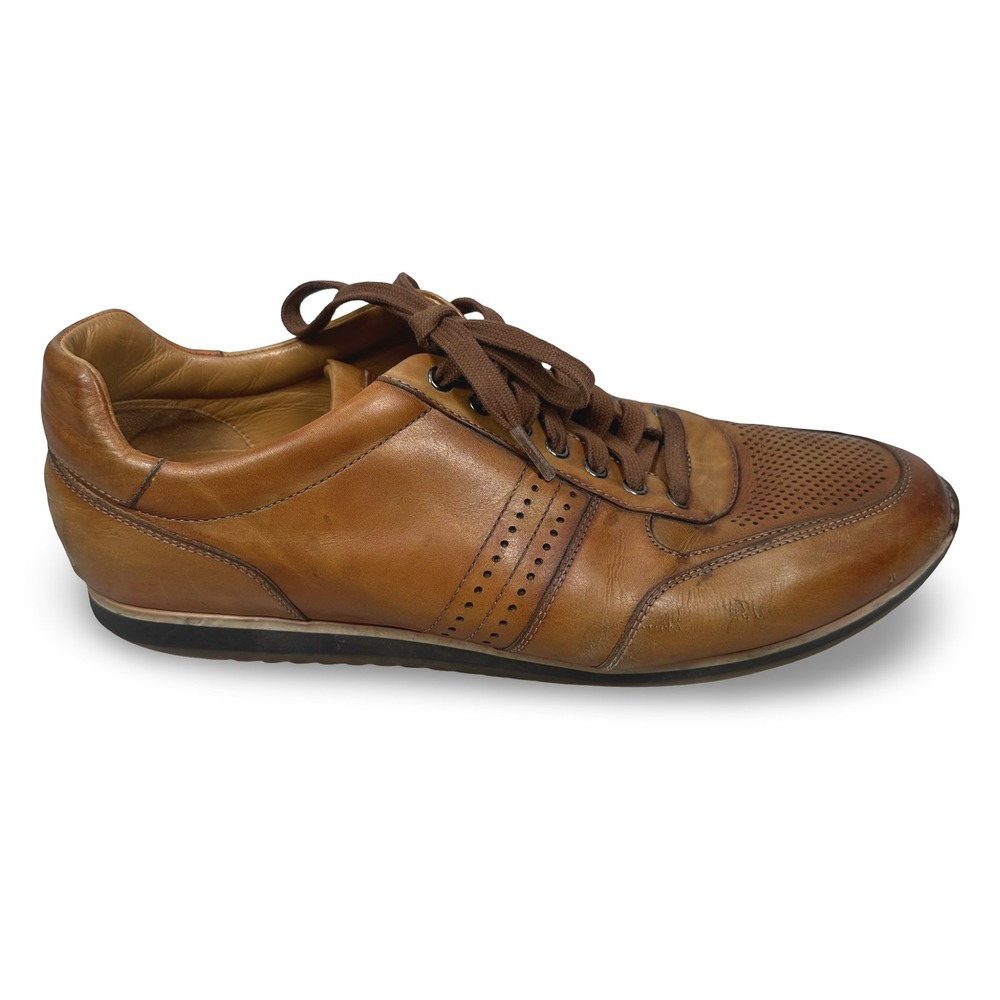 Magnanni Pueblo Mens Fashion Sneakers 21725 Tan Brown‎ Leather Perforated 10.5 M